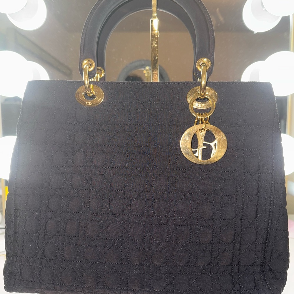 Dior Dark Brown Tote with Gold Accentsc